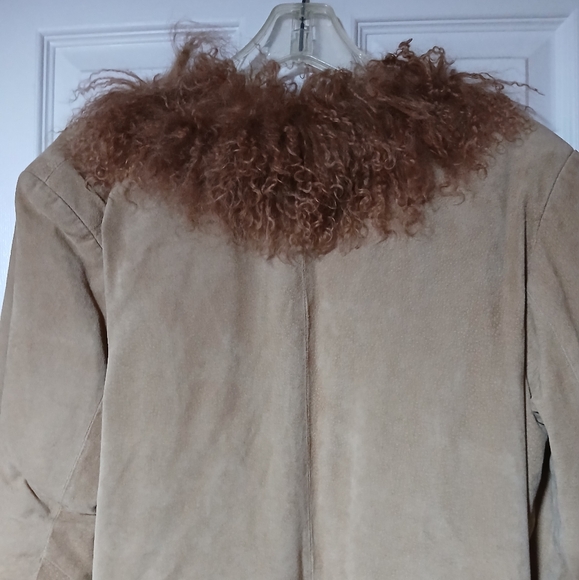 Vintage Express Tan Shearling Boho Coat - NWOT - Picture 8 of 9